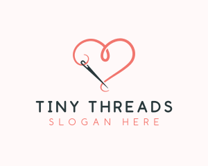 Needle Heart Crochet logo design