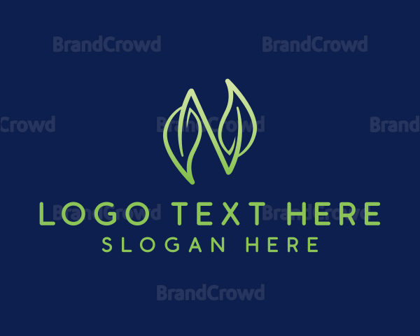 Leaf Letter N Logo