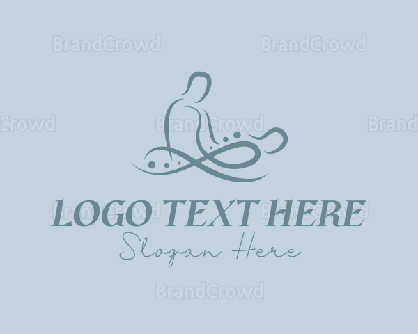 Abstract Chiropractor Body Massage Logo