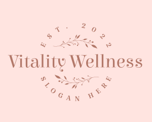 Beauty Wellness Wordmark logo design