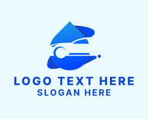 Clean - Water Droplet Car Cleaner logo design