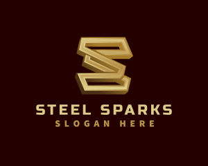 Metal Fabrication Letter S logo design