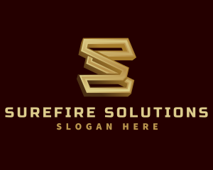 Metal Fabrication Letter S logo design