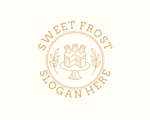 Strawberry Sweet Cake logo design