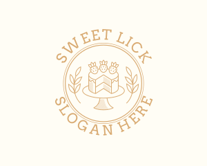 Strawberry Sweet Cake logo design