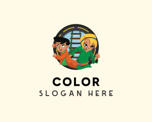 Learning - Children Adventure Cartoon logo design