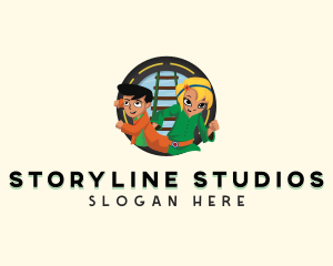 Children Adventure Cartoon logo design