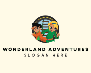 Children Adventure Cartoon logo design