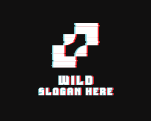 Stream - Abstract Glitch Squares logo design