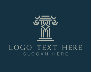 Corporation - Ancient Architecture Pillar logo design