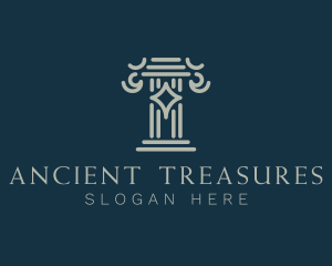 Ancient Architecture Pillar logo design