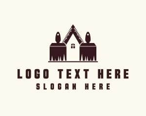 Industrial - Paint Brush House Repair logo design