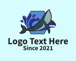 Marine Biodiversity - Hexagon Marine Whale logo design