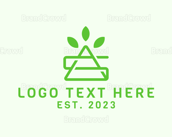 Green Plant  AS  Monogram Logo