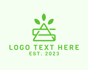 Sustainability - Green Plant  AS  Monogram logo design