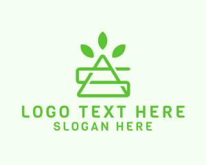 Green Plant  AS  Monogram Logo