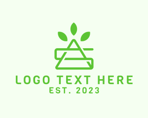 Sa - Green Plant  AS  Monogram logo design