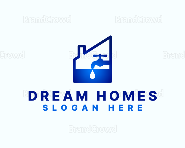 Water Faucet House Logo