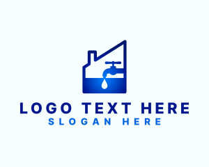 Water Treatment - Water Faucet House logo design