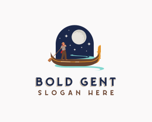 Boat Man Paddle logo design