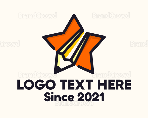 Learning Star Pencil Logo