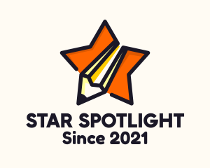 Learning Star Pencil  logo design