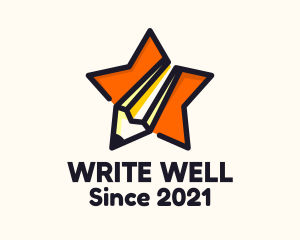 Learning Star Pencil  logo design