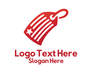 Label - Red USA Tag Hangtag logo design