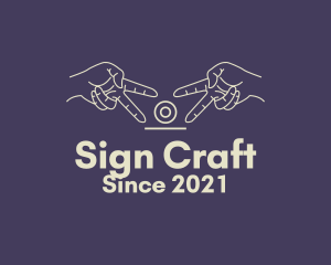 Sign - Finger Peace Sign Camera logo design