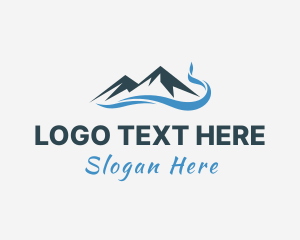 Teal - Mountain Wave Travel logo design