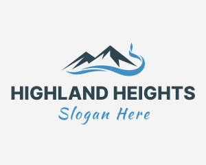 Highland - Mountain Wave Travel logo design