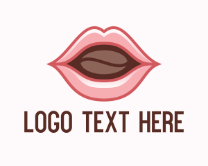 Kiss - Coffee Bean Lip logo design