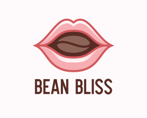 Bean - Coffee Bean Lip logo design