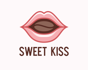 Kiss - Coffee Bean Lip logo design