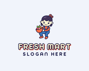 Grocery - Fruit Girl Grocery logo design
