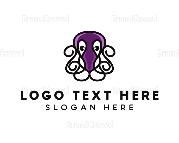 Marine Octopus Tentacles Logo