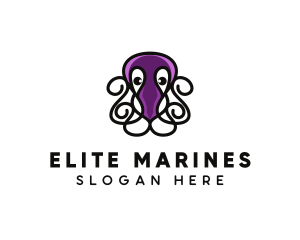 Marine Octopus Tentacles logo design