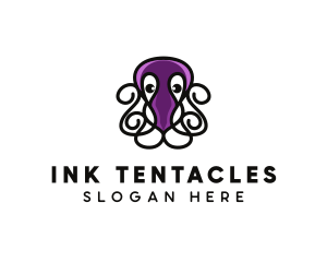 Marine Octopus Tentacles logo design