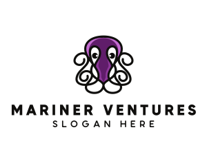 Marine Octopus Tentacles logo design