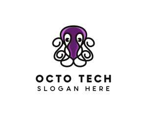 Marine Octopus Tentacles logo design