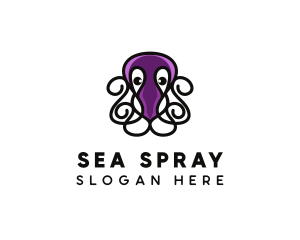 Marine Octopus Tentacles logo design