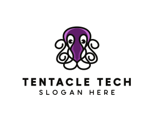 Marine Octopus Tentacles logo design