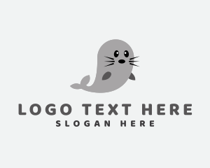 Stuffed Toy - Cute Baby Sea Lion logo design