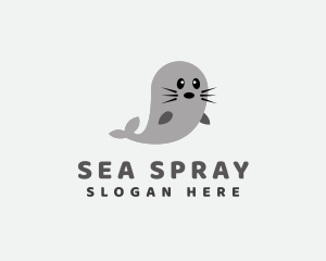 Cute Baby Sea Lion logo design