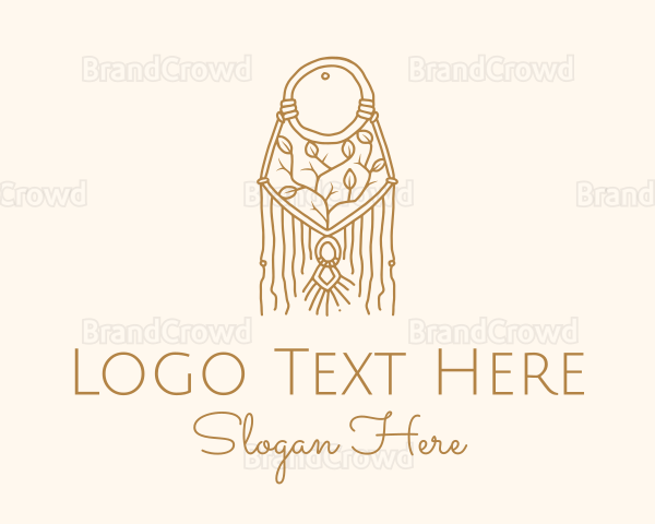 Nature Boho Macrame Dreamcatcher Logo