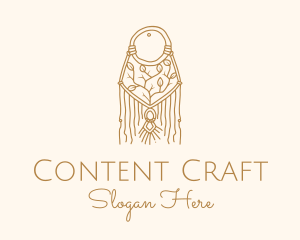 Nature Boho Macrame Dreamcatcher logo design