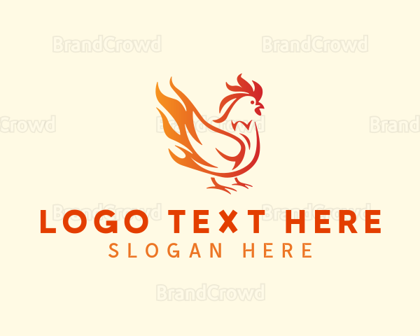 Flaming Chicken BBQ Logo