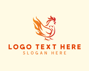 Flaming Chicken BBQ Logo