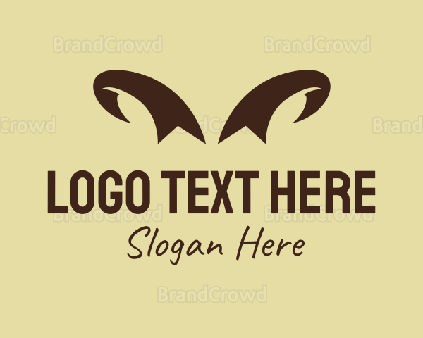 Brown Wild Horns Logo