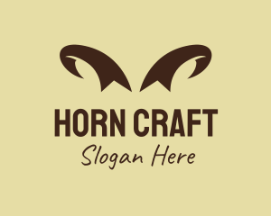 Brown Wild Horns logo design